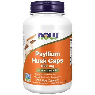 NOW Foods, Psyllium Husk Caps, 500 мг, 200 вегетаріанських капсул