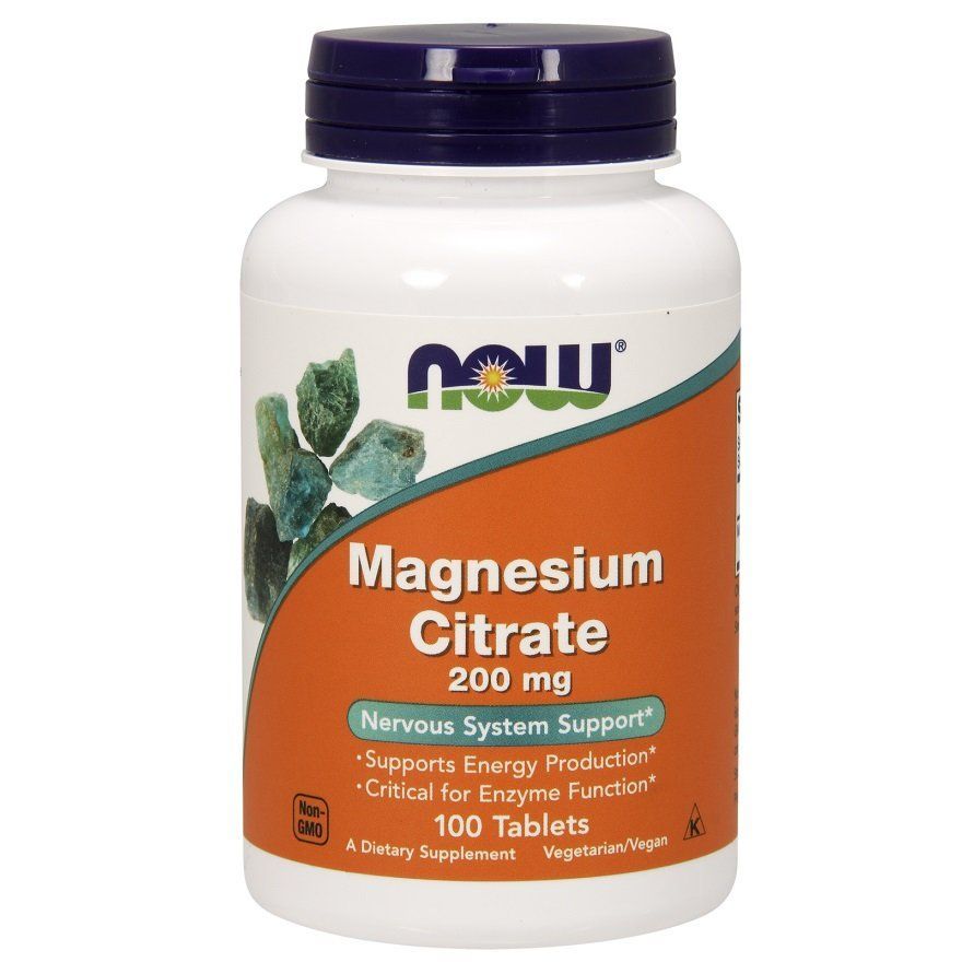 NOW Foods, Magnesium Citrate, 200 мг, 100 таблеток