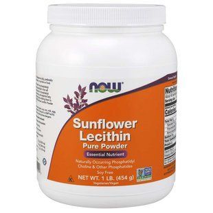 NOW Foods, Sunflower Lecithin, порошок, 454 г