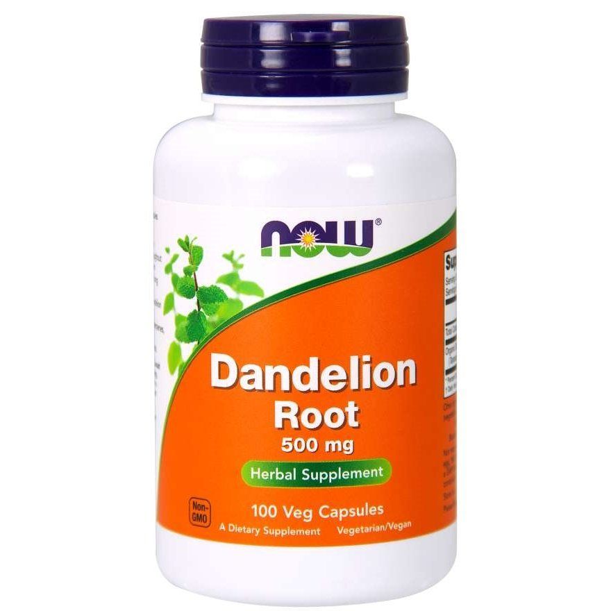 NOW Foods, Dandelion Root, 500 мг, 100 вегетаріанських капсул