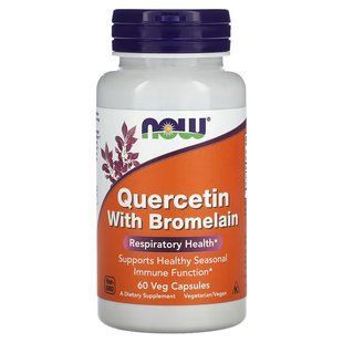 NOW Foods, Quercetin with Bromelain, 60 капсул