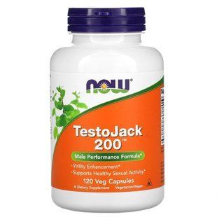 NOW Foods, TestoJack 200, 120 вегетаріанських капсул