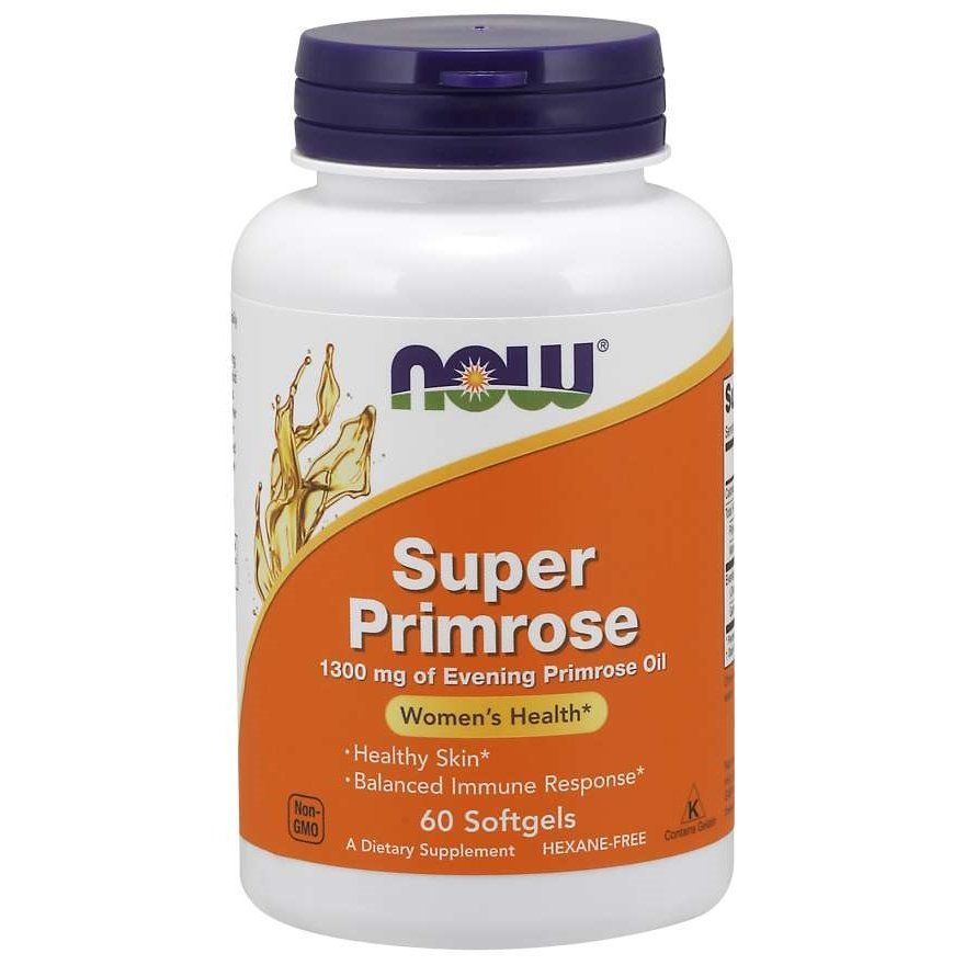 NOW Foods, Super Primrose, Evening Primrose Oil, 1300 мг, 60 м'яких капсул