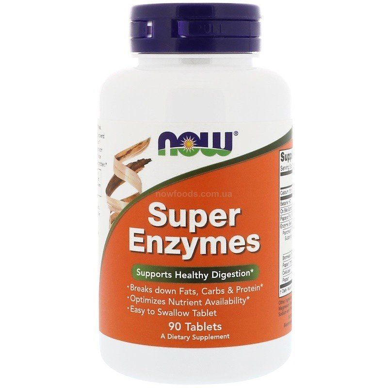 NOW Foods, Super Enzymes, 90 таблеток
