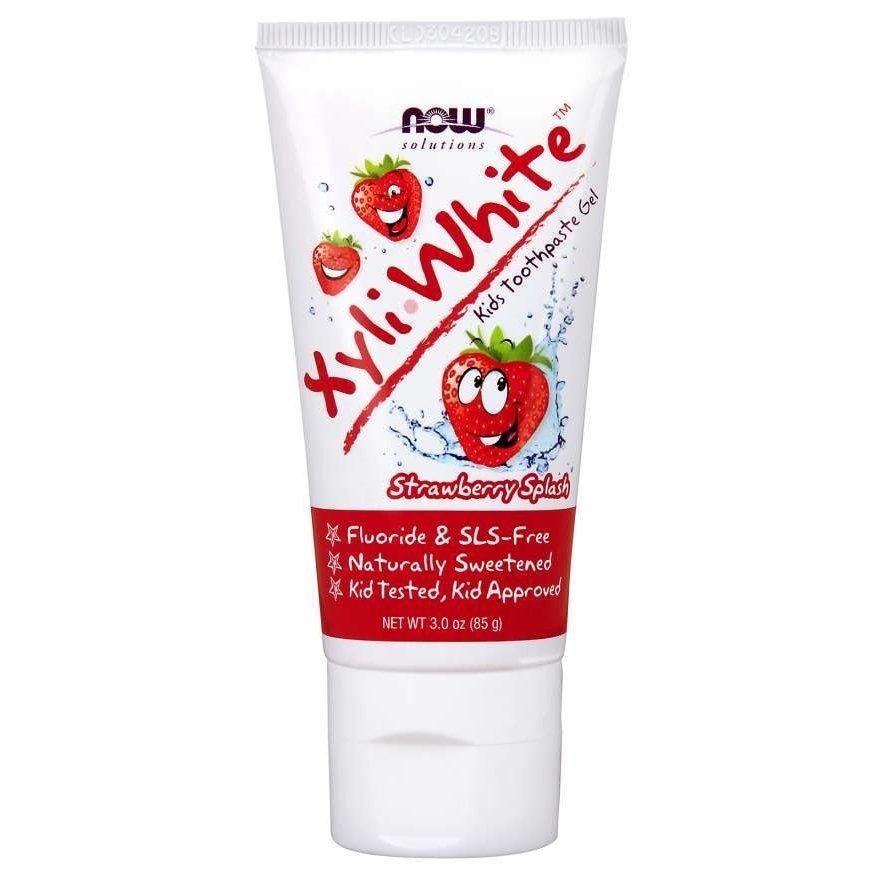 NOW Foods, XyliWhite, зубна гель-паста для дітей, полуничний смак, 85 г