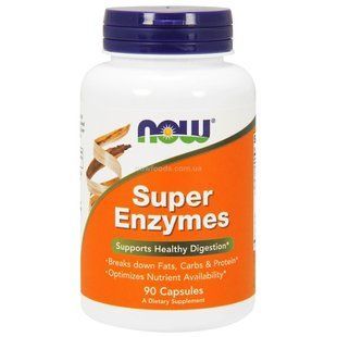 NOW Foods, Super Enzymes, 90 капсул