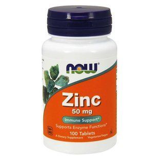 NOW Foods, Zinc, 50 мг, 100 таблеток