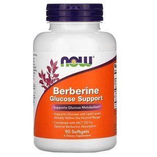 NOW Foods, Berberine Glucose Support, 90 м'яких капсул