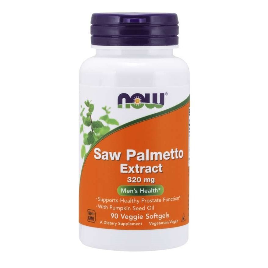 NOW Foods, Saw Palmetto Extract, 320 мг, 90 вегетаріанських капсул