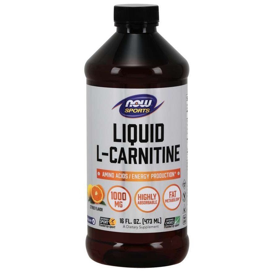NOW Foods, L-Carnitine Liquid, цитрусовый вкус, 1000 мг, 473 мл