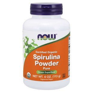 NOW Foods, Certified Organic Spirulina Powder, 113 г