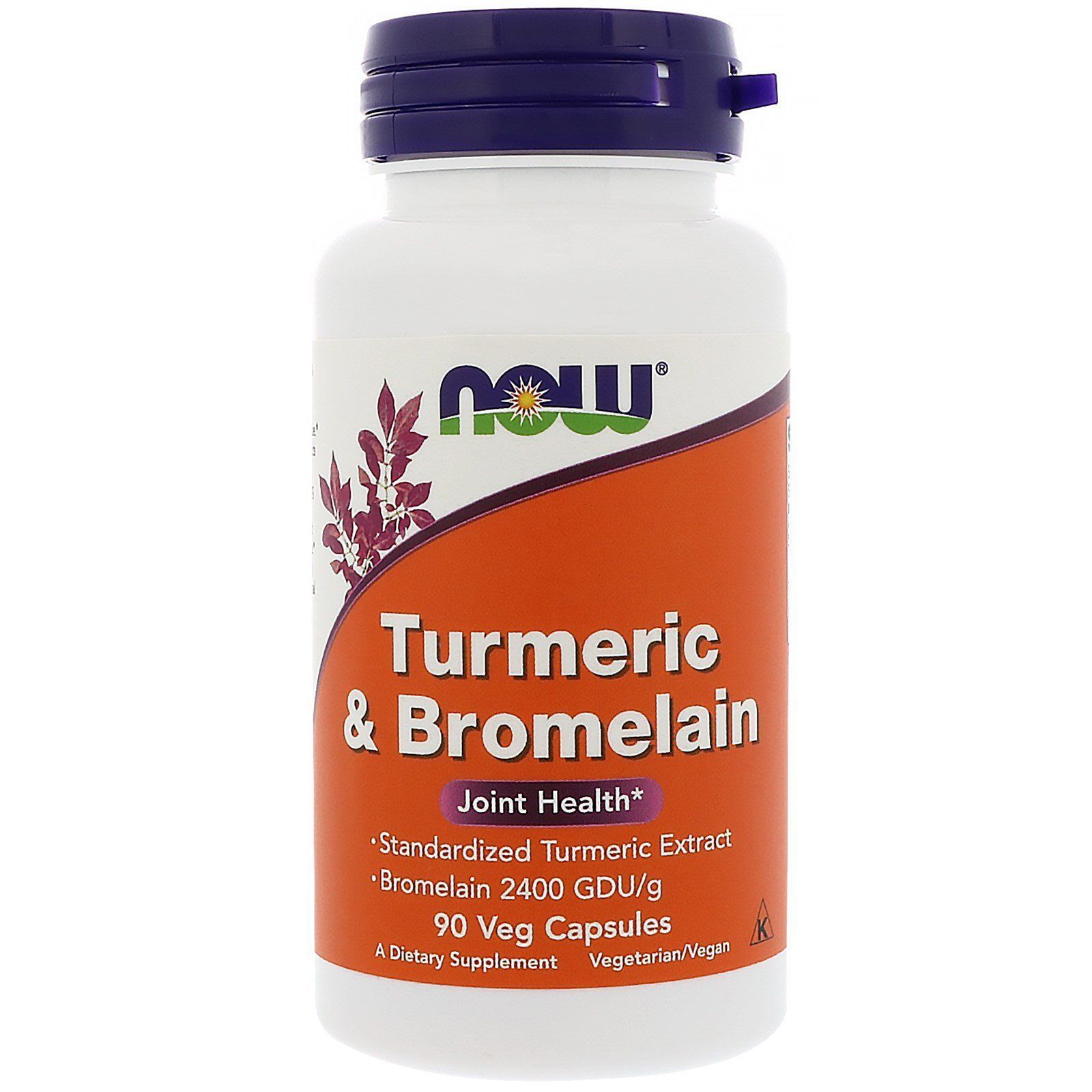 NOW Foods, Turmeric & Bromelain, 90 капсул