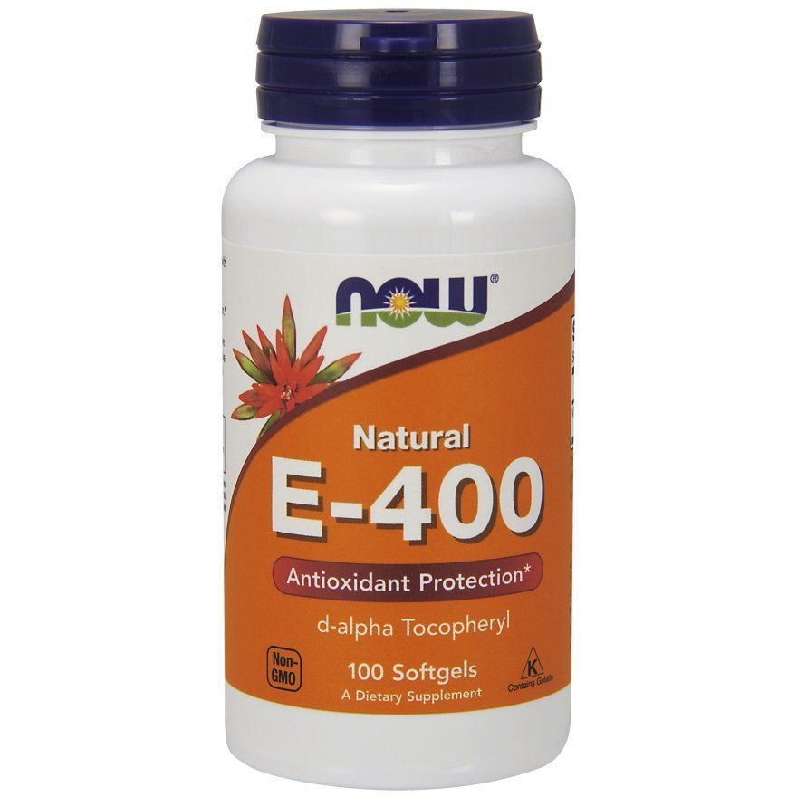 NOW Foods, Natural E-400, 100 капсул