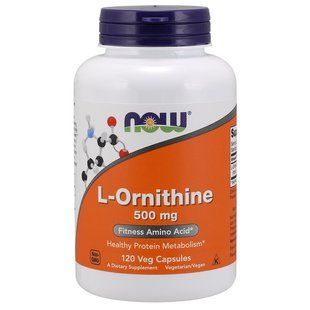 NOW Foods, L-Ornithine, 500 мг, 120 капсул