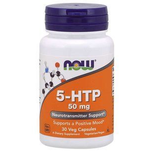 NOW Foods, 5-HTP, 50 мг, 30 капсул