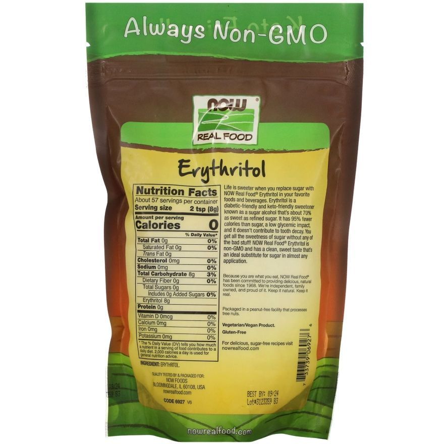 NOW Foods, Real Food, Erythritol, 454 г