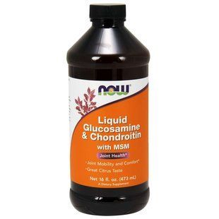 NOW Foods, Liquid Glucosamine & Chondroitin with MSM, 473 мл