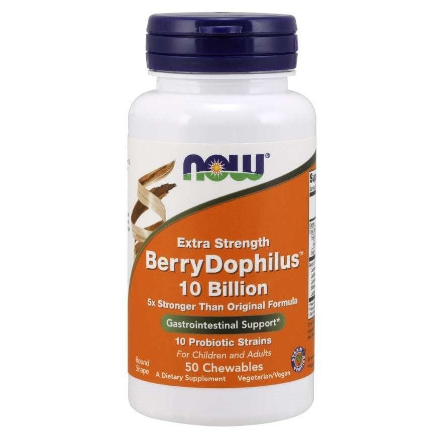 NOW Foods, Extra Strength Berry Dophilus, 50&nbsp;жувальних таблеток