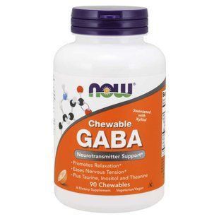 NOW Foods, Chewable GABA, 90 жувальних таблеток