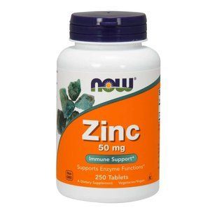 NOW Foods, Zinc, 50 мг, 250 таблеток