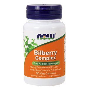 NOW Foods, Bilberry Complex, 50 капсул