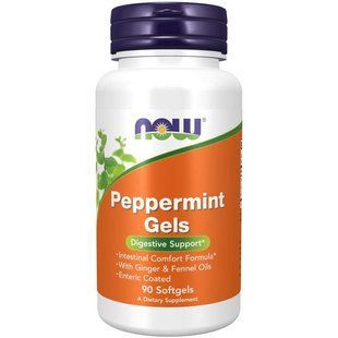 NOW Foods, Peppermint Gels, 90 м'яких капсул