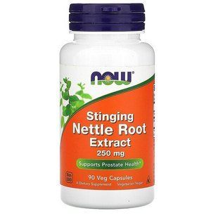 NOW Foods, Stinging Nettle Root Extract, 250&nbsp;мг, 90&nbsp;вегетаріанських капсул