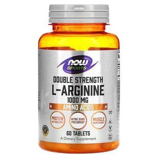 NOW Foods, L-Arginine, 1000 мг, 60 таблеток