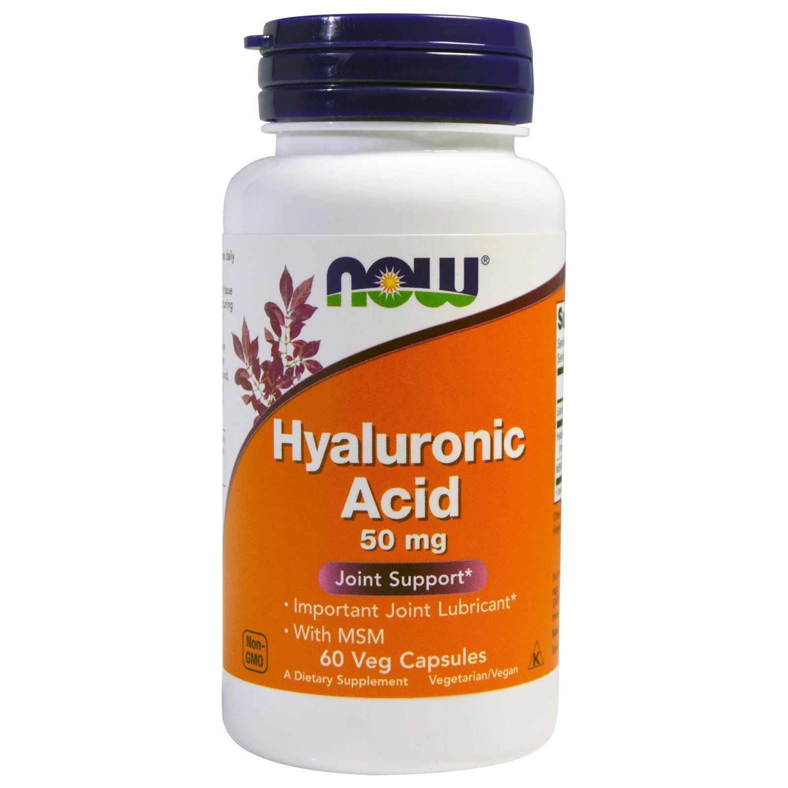 NOW Foods, Hyaluronic Acid, 50 мг, 60 капсул