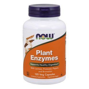 NOW Foods, Plant Enzymes, 120 вегетаріанських капсул