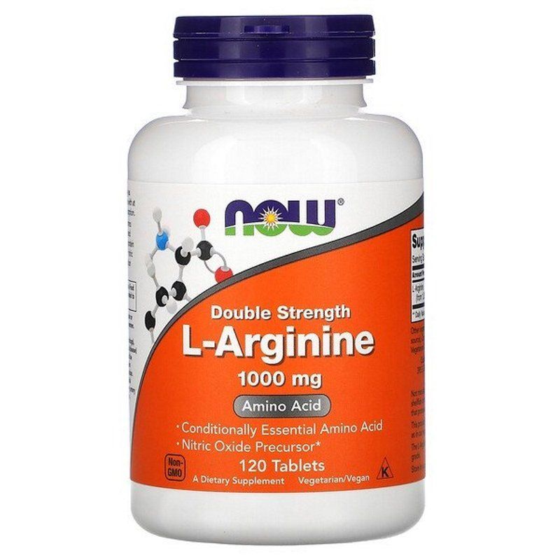 NOW Foods, L-Arginine, 1000 мг, 120 таблеток