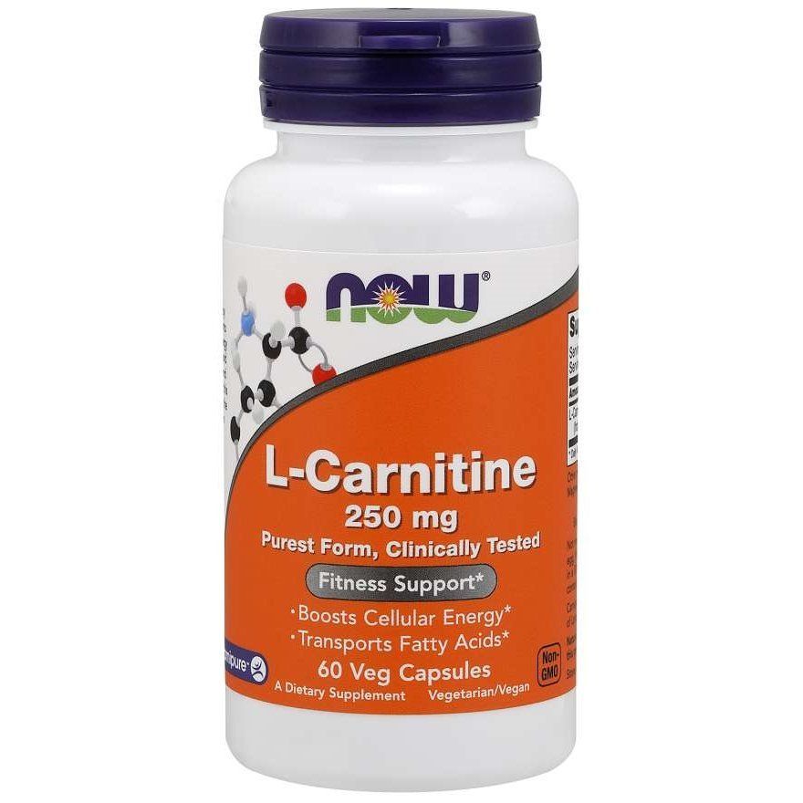 NOW Foods, L-Carnitine, 250 мг, 60 капсул