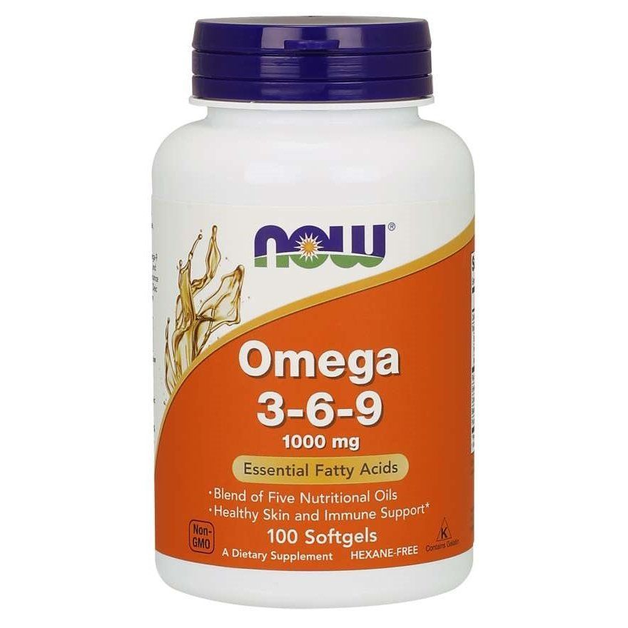 NOW Foods, Omega 3-6-9, 1000 мг, 100 капсул