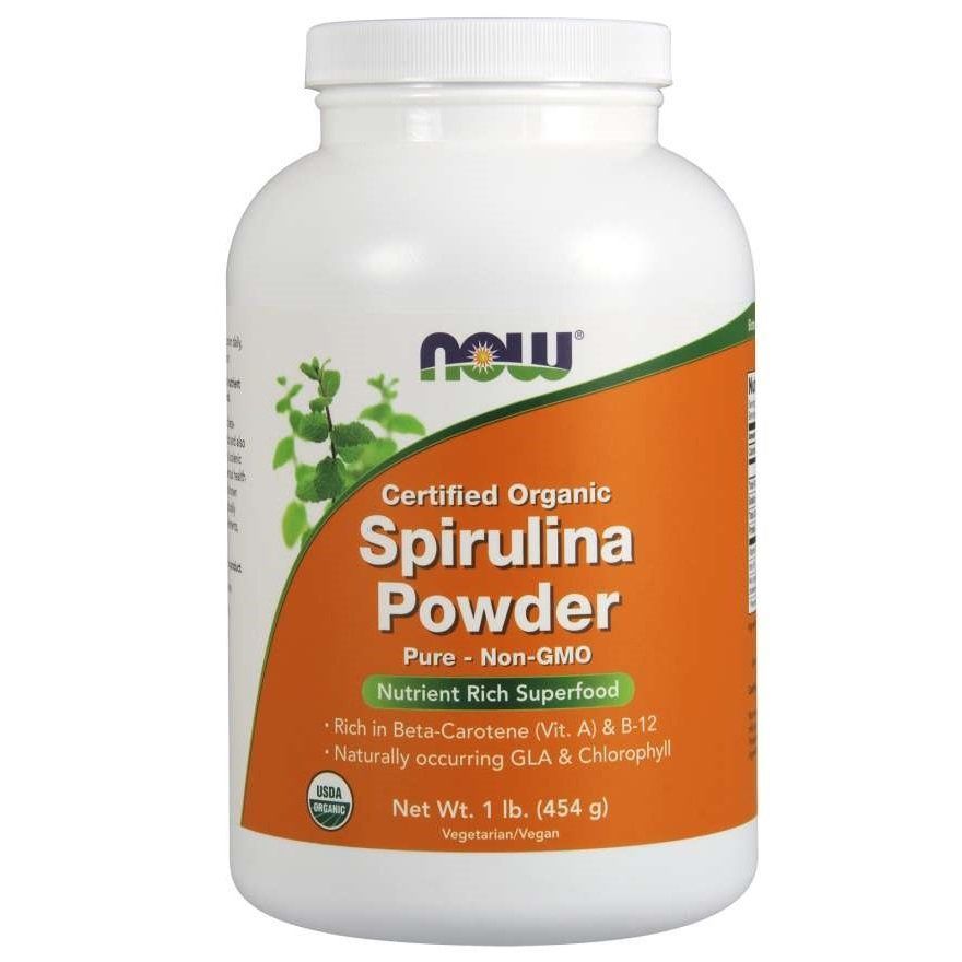 NOW Foods, Certified Organic Spirulina Powder, 454 г