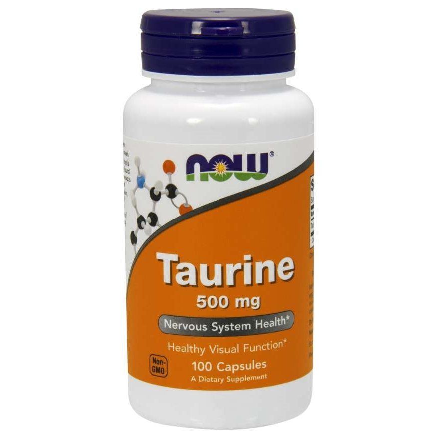 NOW Foods, Taurine, 500 мг, 100 капсул