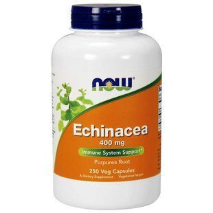 NOW Foods, Echinacea, 400 мг, 250 вегетаріанських капсул