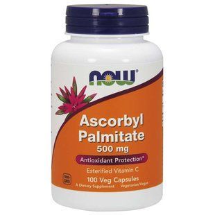 NOW Foods, Ascorbyl Palmitate, 500 мг, 100 капсул