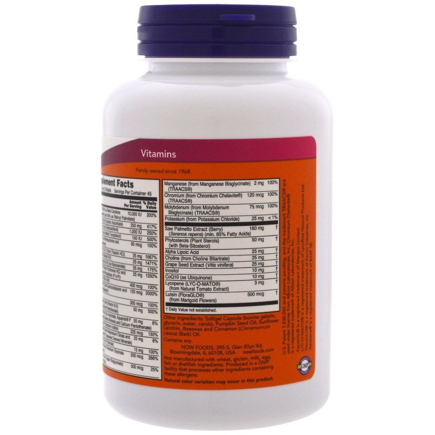 NOW Foods, Adam, Superior Men's Multi, 90 м'яких капсул