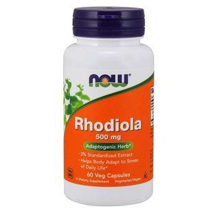 NOW Foods, Rhodiola, 500 мг, 60 капсул