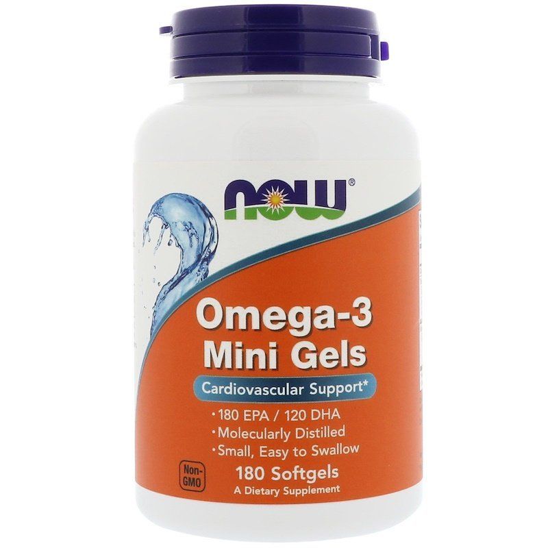 NOW Foods, Omega-3 Mini Gels, 180 капсул