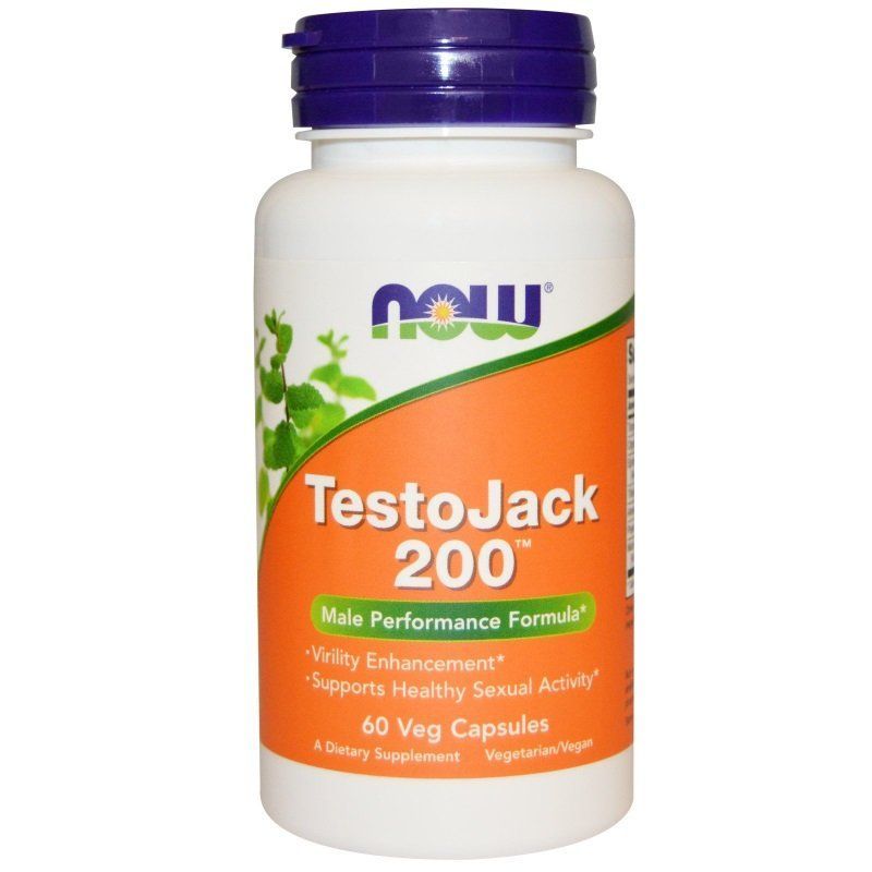 NOW Foods, TestoJack 200, 60 вегетаріанських капсул