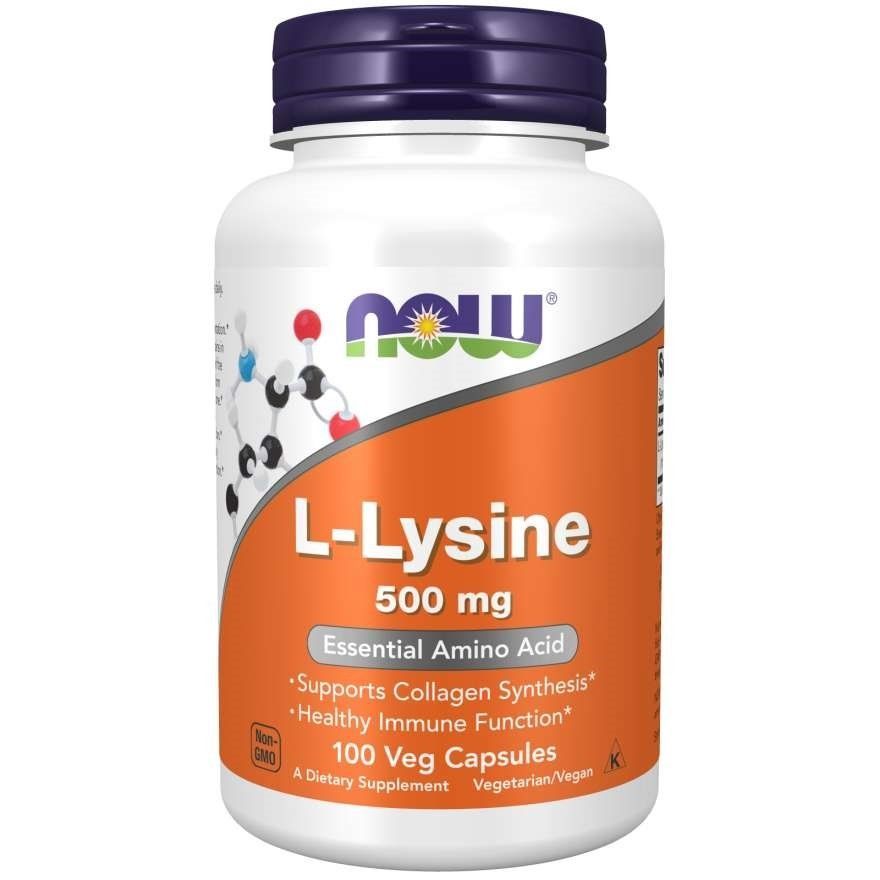 NOW Foods, L-Lysine, 500 мг, 100 капсул