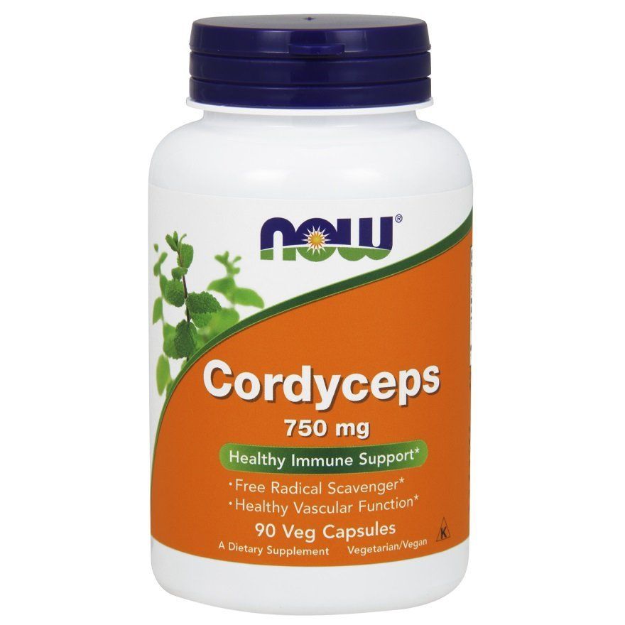 NOW Foods, Cordyceps, 750 мг, 90 капсул