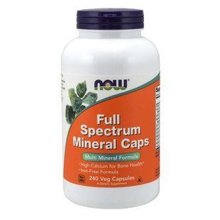 NOW Foods, Full Spectrum Minerals Caps, 240 вегетаріанських капсул