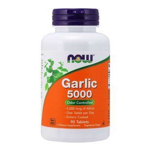 NOW Foods, Garlic 5000, 90 Таблеток