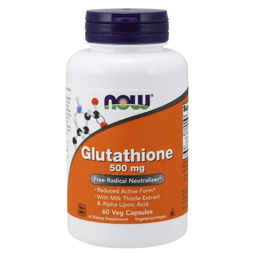 NOW Foods, Glutathione, 500 мг, 60 вегетаріанських капсул