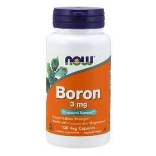 NOW Foods, Boron, 3 мг, 100&nbsp;вегетаріанських капсул