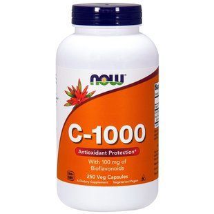 NOW Foods, C-1000, With 100 mg of Bioflavonoids, 250 капсул