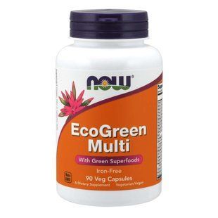 NOW Foods, EcoGreen Multi, 90 вегетаріанських капсул