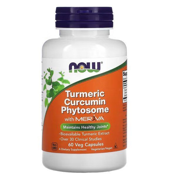 NOW Foods, Turmeric Curcumin Phytosome With Meriva, 500 мг, 60 капсул
